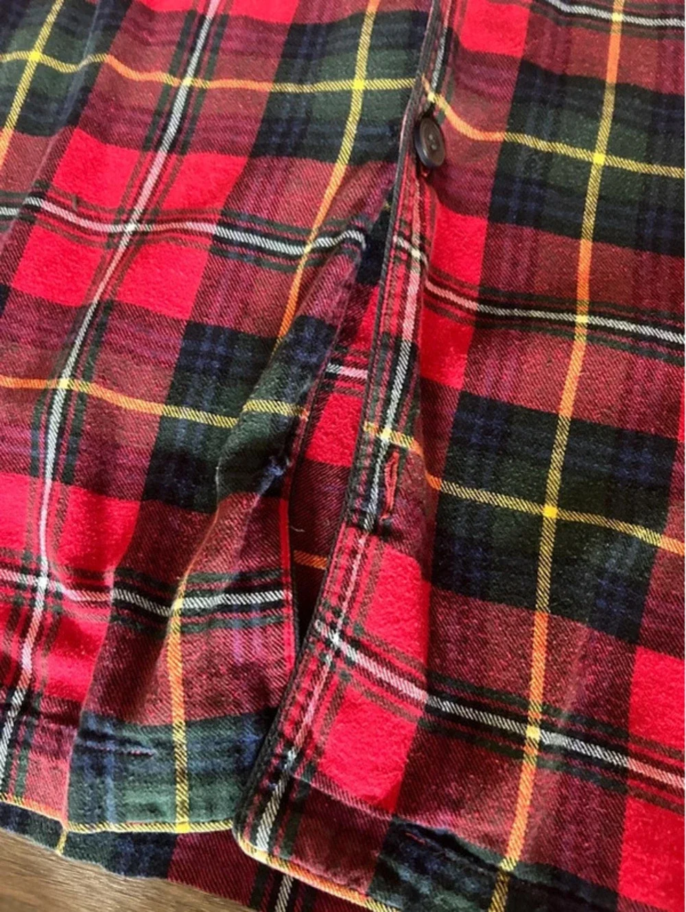 Polo Ralph Lauren red, black, and yellow plaid flannel pajama set